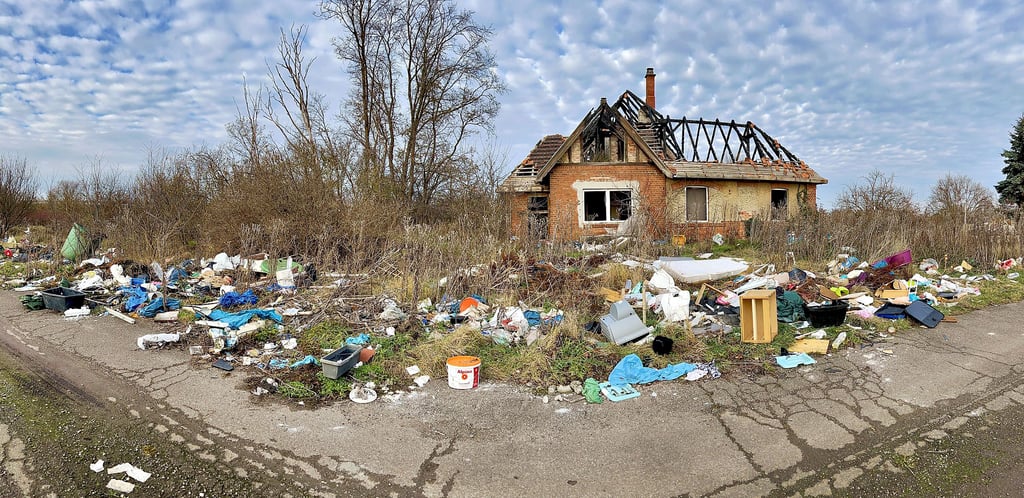 Hier am alten Bahnhof in Beesenlaublingen hielten einst Züge, nun ist eine riesige illegale Müllhalde entstanden. 