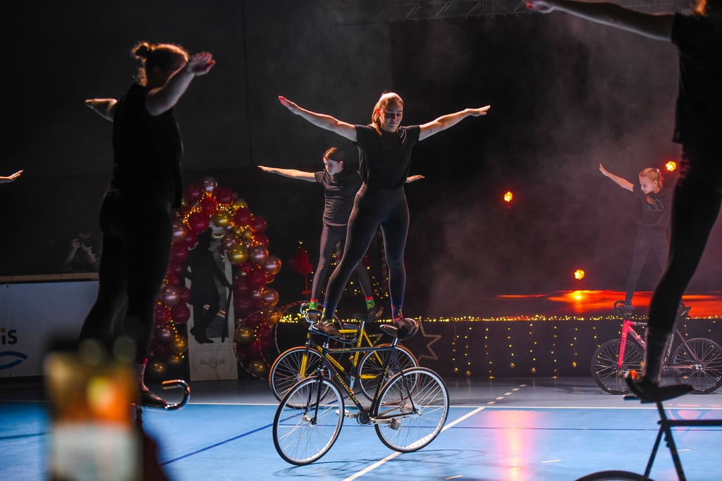 Fester Bestandteil der Sportgala sind die Kunstradfahrerinnen vom VfH Mücheln, die wie gewohnt das Publikum begeisterten.