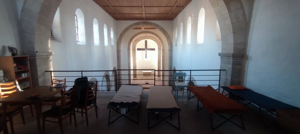 Außergewöhnliche Überrnachtungsmöglichkeit in der Merseburger Neumarktkirche St. Thomae Cantuariensis auf der Empore.