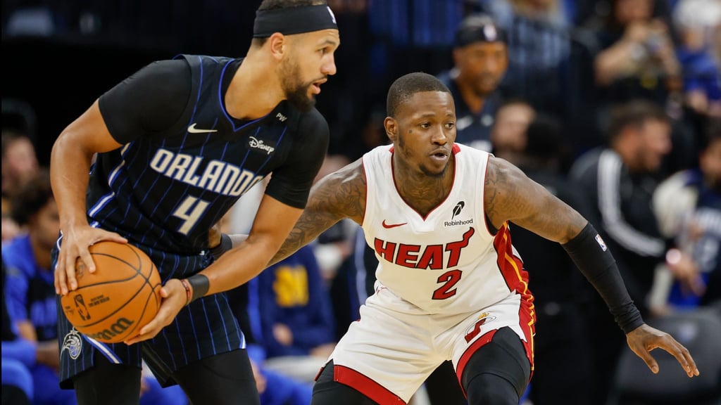 Terry Rozier (r) spielte zuletzt für Miami. (Archivbild)