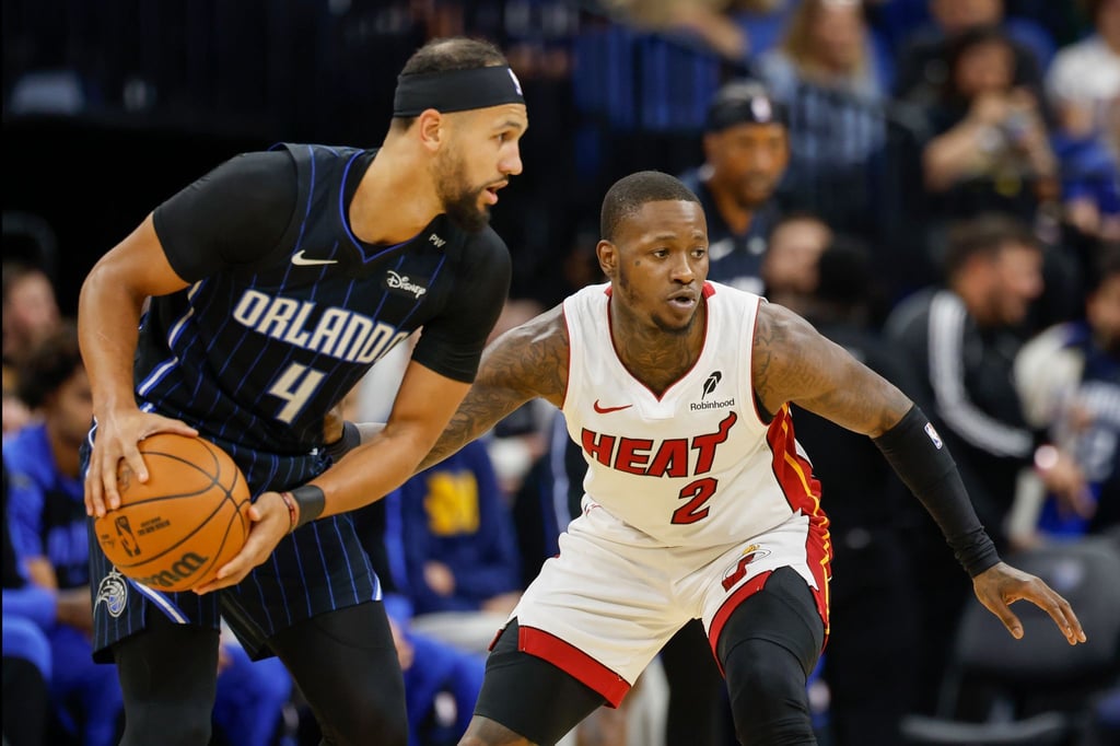 Terry Rozier (r) spielte zuletzt für Miami. (Archivbild)