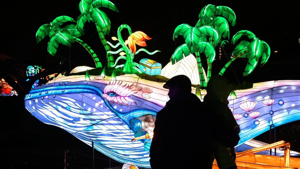 Die neuen Lichtinstallationen im Bergzoo Halle sind vom 12. Dezember bis 1. März zu sehen. (Archivbild)