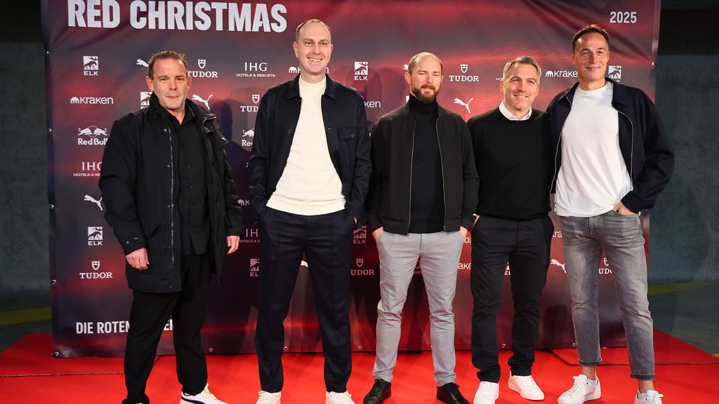 Die Trainer: Co-Trainer Tom Cichon, Cheftrainer Ole Werner, Co-Trainer Patrick Kohlmann, Co-Trainer Jan Zimmermann und Torwarttrainer Frederik Gößling (von links).