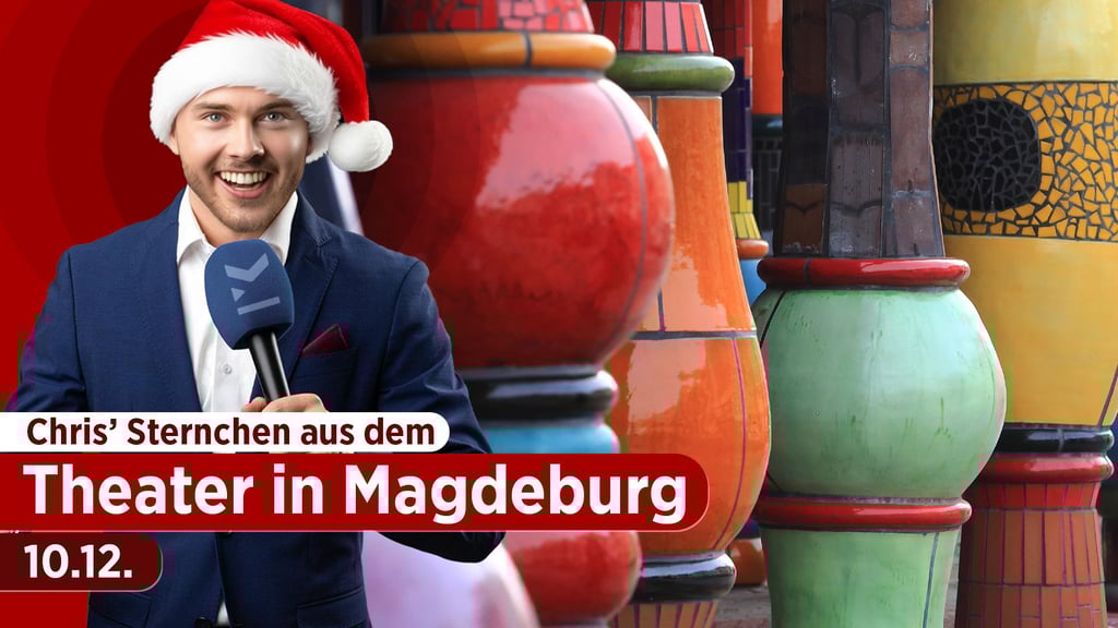 LIVEZEIT-Special: Live aus Magdeburg: Im Theater der Grünen Zitadelle beginnt Chris’ Sternchen–Advent und gewährt seltene Einblicke hinter die Kulissen des Hundertwasser-Hauses.