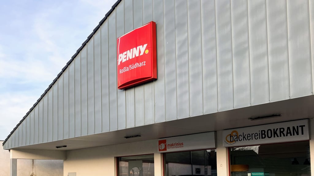 Blick auf den Penny-Markt in Roßla. Er öffnet demnächst wieder.  