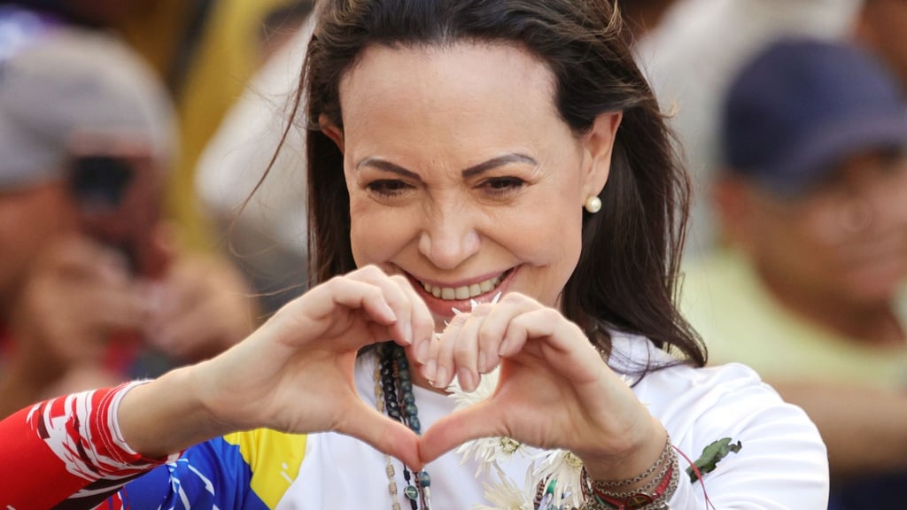 Die diesjährige Friedensnobelpreisträgerin María Corina Machado ist untergetaucht. (Archivbild)