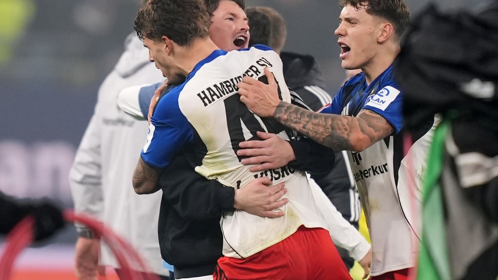 Hamburger Jubel nach dem Derbysieg gegen Werder Bremen.