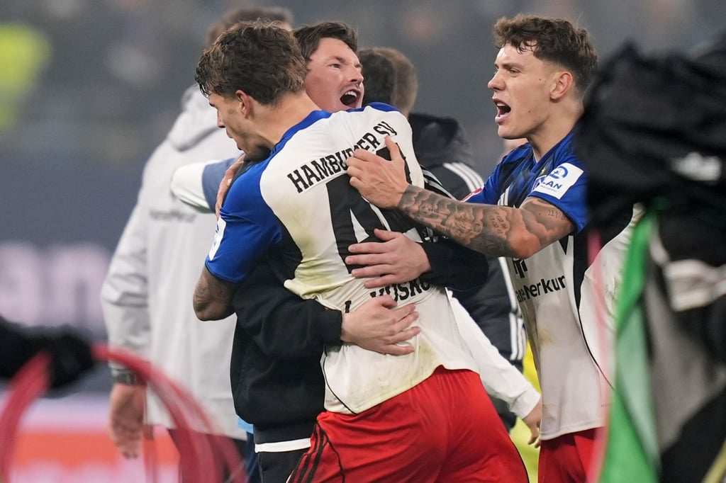 Hamburger Jubel nach dem Derbysieg gegen Werder Bremen.