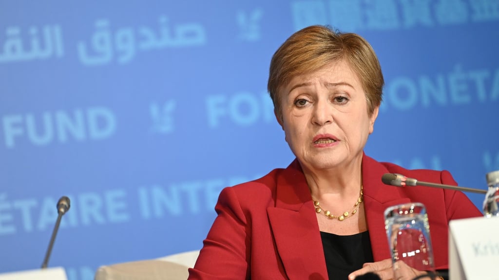 IWF-Chefin Georgiewa forderte die Menschen in China zu mehr Konsum auf.