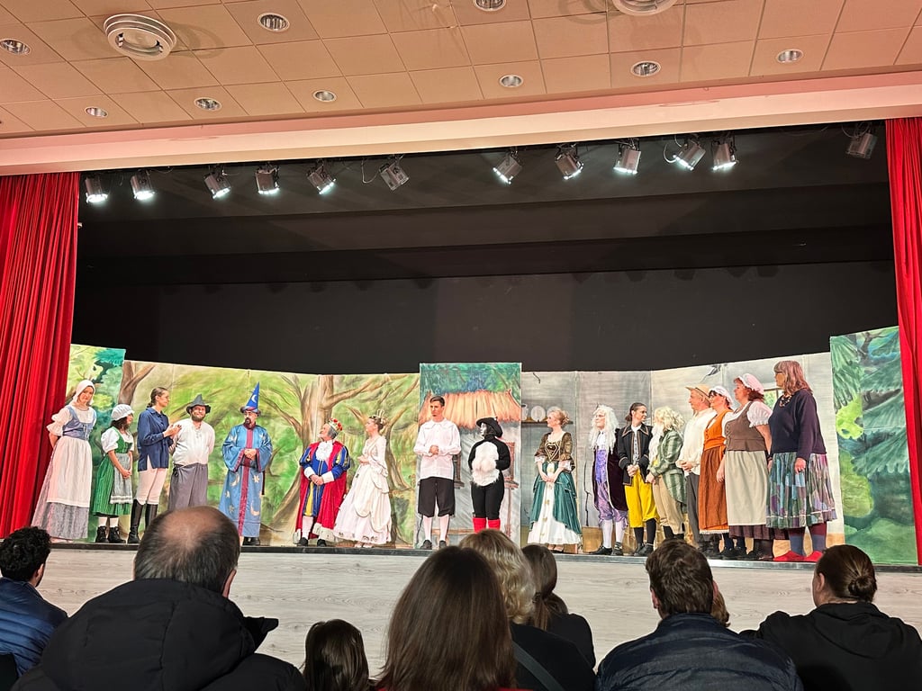 Ehrenamtliche Schauspieler der Theaterkiste auf der Bühne des diesjährigen Weihnachtsmärchens – eine Herzensproduktion, deren Erfolg für das Kulturzentrum „Guck Mal!“ besonders wichtig ist.