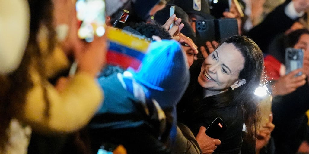 Machado traf in der Nacht in Oslo ein.