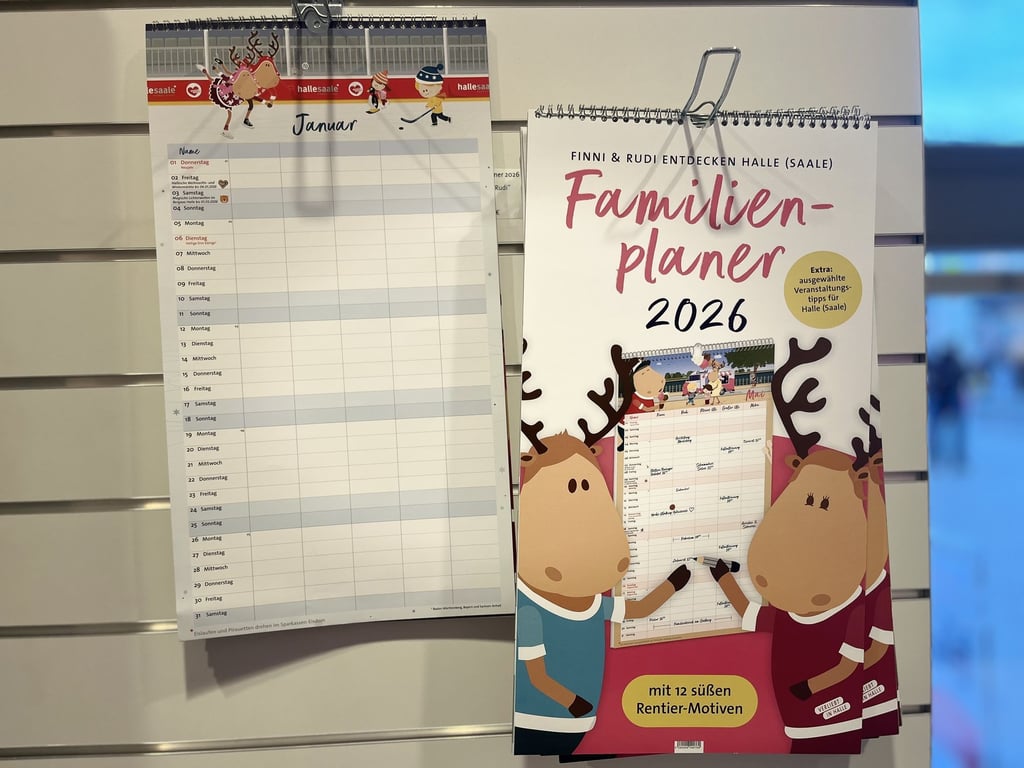 Fest Termine planen mit Halles Familienplaner und „Finni & Rudi“ - so süüüüß!