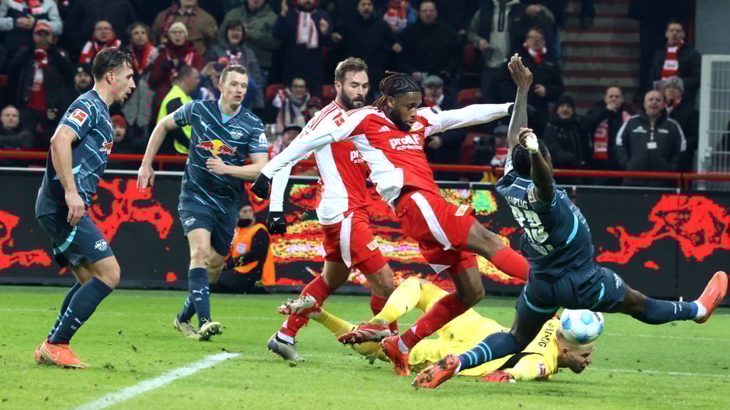 Schlachtengetümmel: RB beim 0:0 bei Union Berlin im Frühjahr.