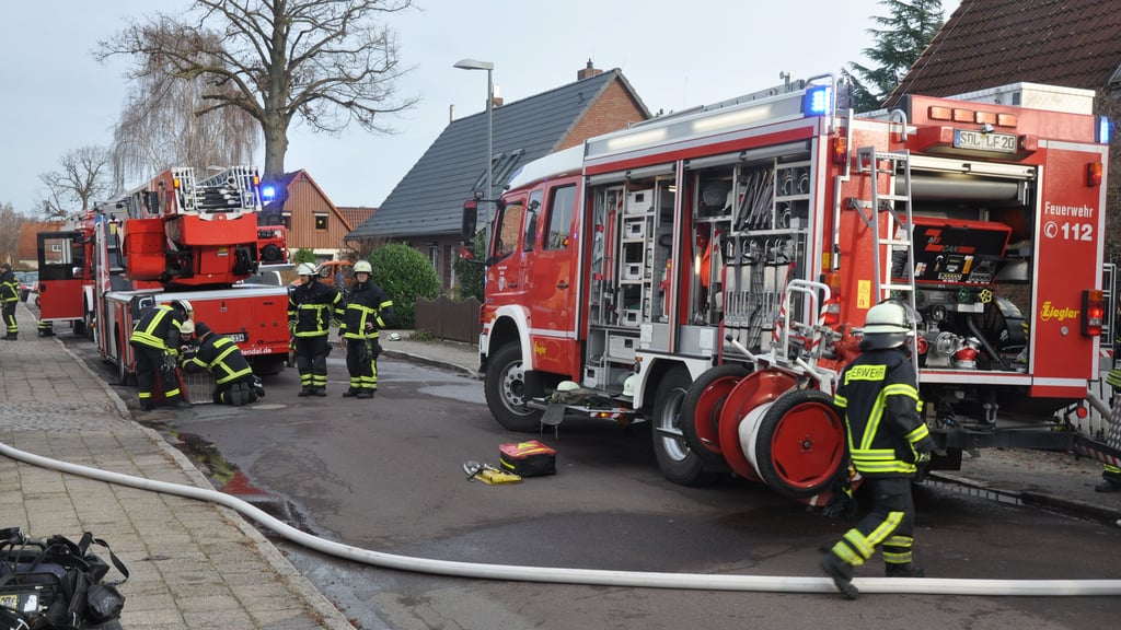 Feuerwehreinsatz in der Friesenstraße in Stendal. 