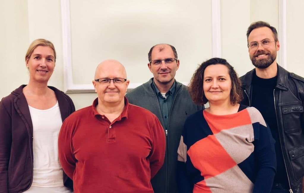Der neue Vorstand des Stadtelternrats Magdeburg: Annette Kirstein (v.l.), Andreas Kolbe, Maik Garburg, Anke Jäger und Kevin Heyland. Foto: Veranstaltung