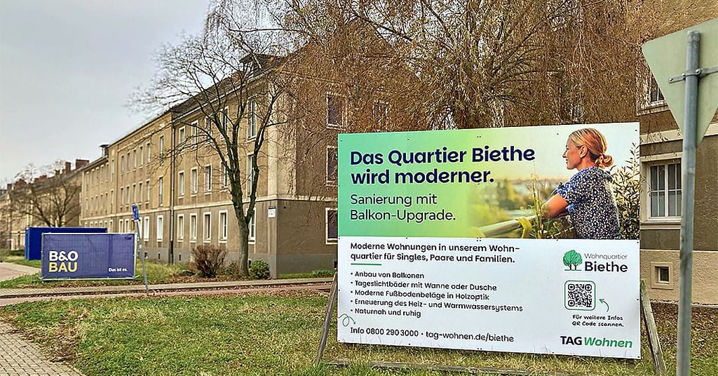 Die Sanierung erfolgt in der Clara-Zetkin-Straße 17-21.