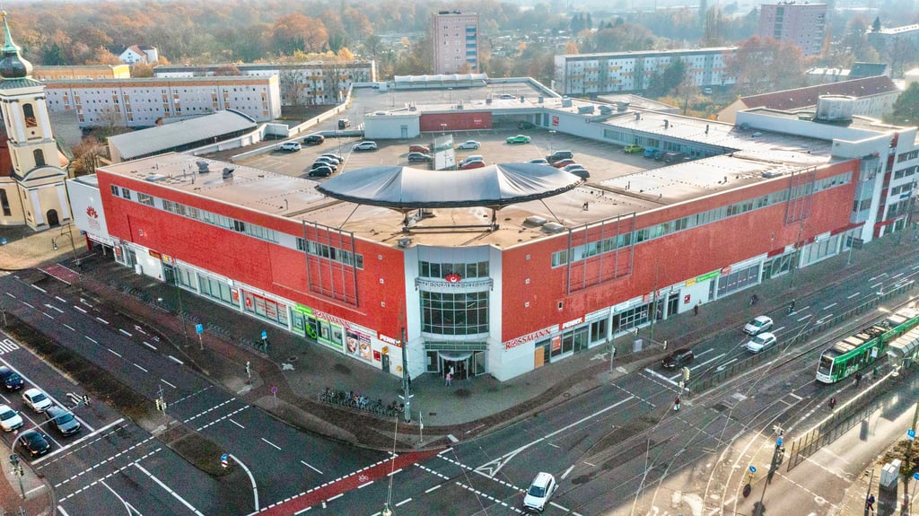Blick auf das Dessau-Center.