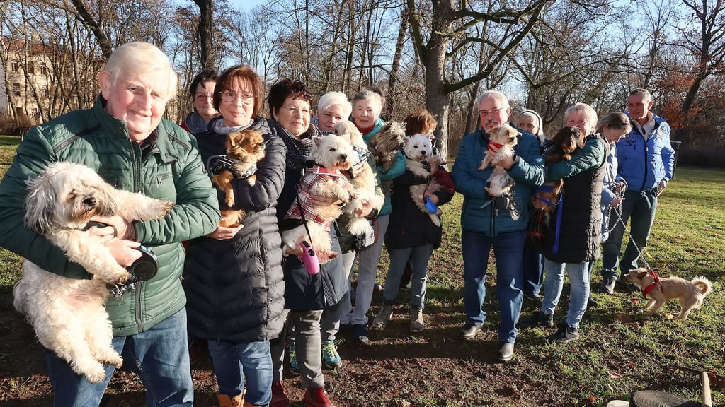 Die Eisleber Hunderunde mit ihren vierbeinigen Lieblingen. 