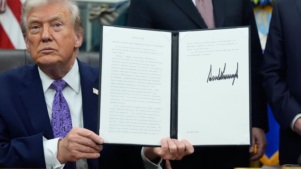 Donald Trump will KI-Gesetze einzelner Bundesstaaten eindämmen. (Archivbild)