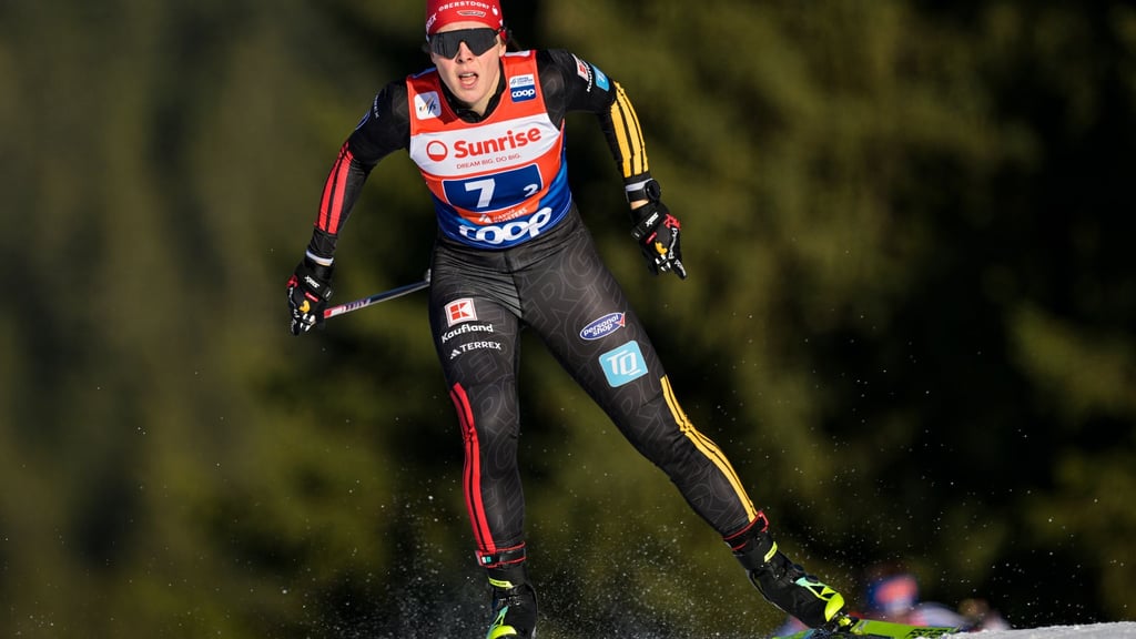 Coletta Rydzek verpasste Rang drei beim Team-Sprint nur knapp.