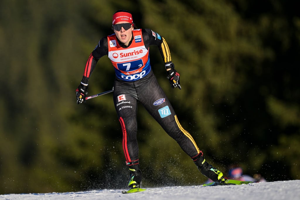 Coletta Rydzek verpasste Rang drei beim Team-Sprint nur knapp.