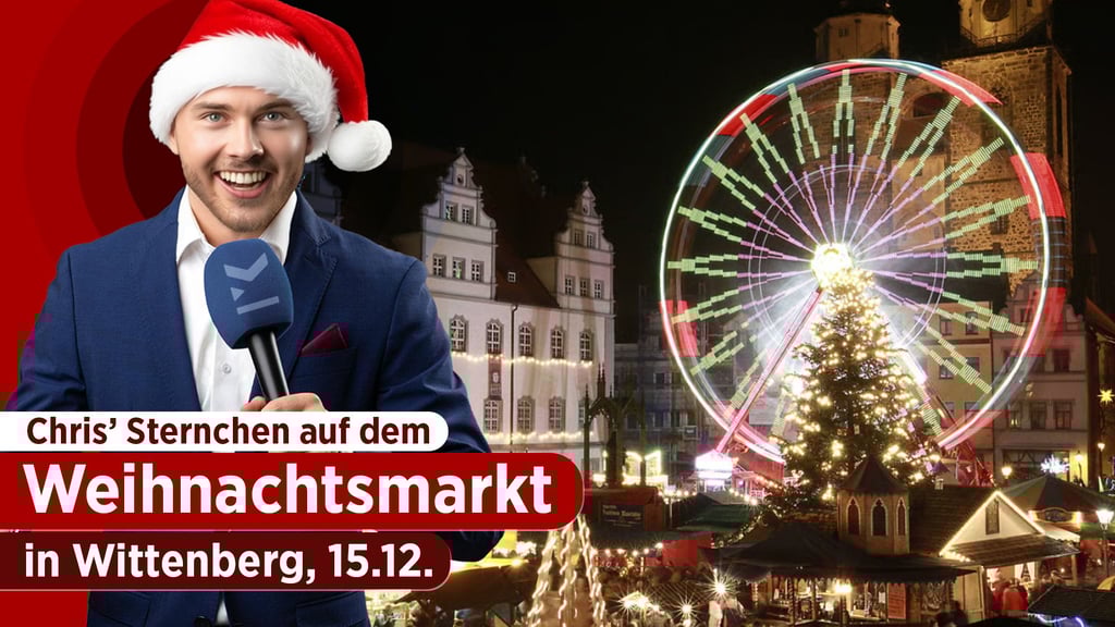 Zwischen Lichterglanz und Weihnachtsduft: Chris Luzio Schönburg und Annemarie Eilfeld erkunden gemeinsam den Weihnachtsmarkt in Wittenberg.