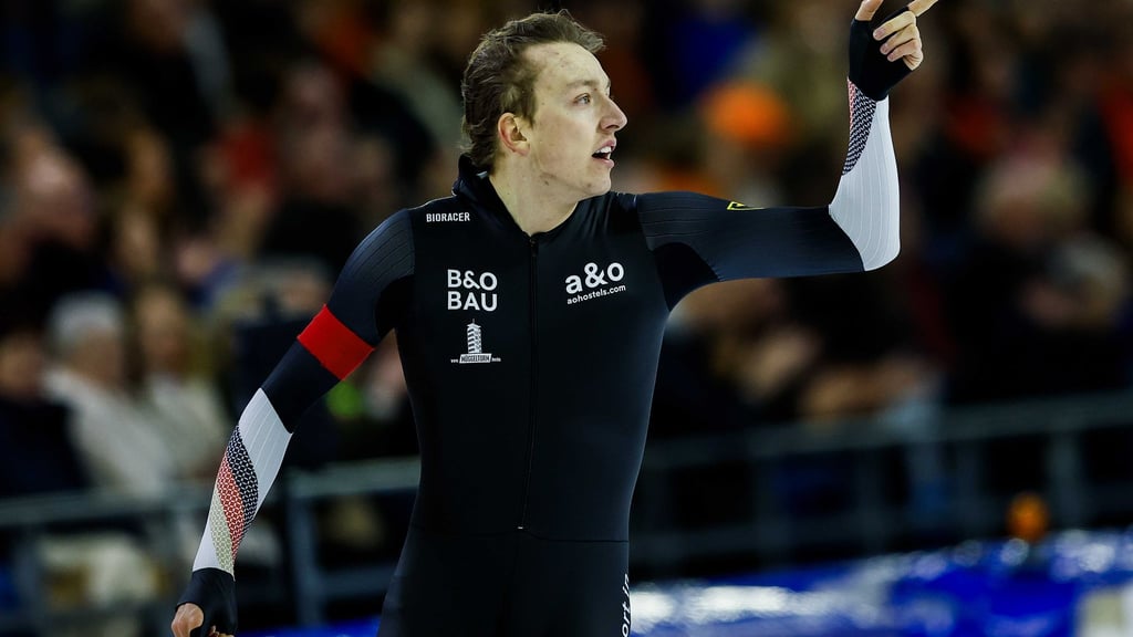 Finn Sonnekalb belegte beim Eisschnelllauf-Weltcup in Hamar über die 1.500 Meter den vierten Platz. (Archivbild)