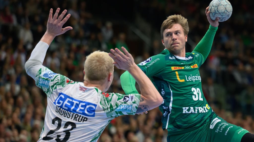 Auch sieben Tore von Franz Semper konnten die Niederlage des SC DHfK Leipzig in der Handball-Bundesliga beim HC Erlangen nicht verhindern. (Foto Archiv)