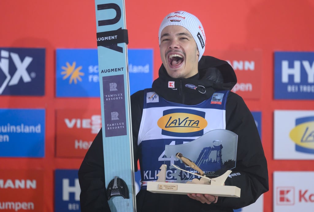 Raimund bejubelt seinen Podestplatz.