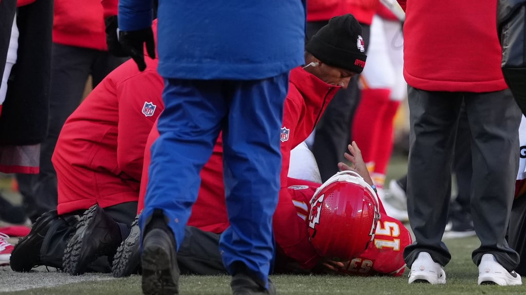 Patrick Mahomes verletzt sich in der Schlussphase.