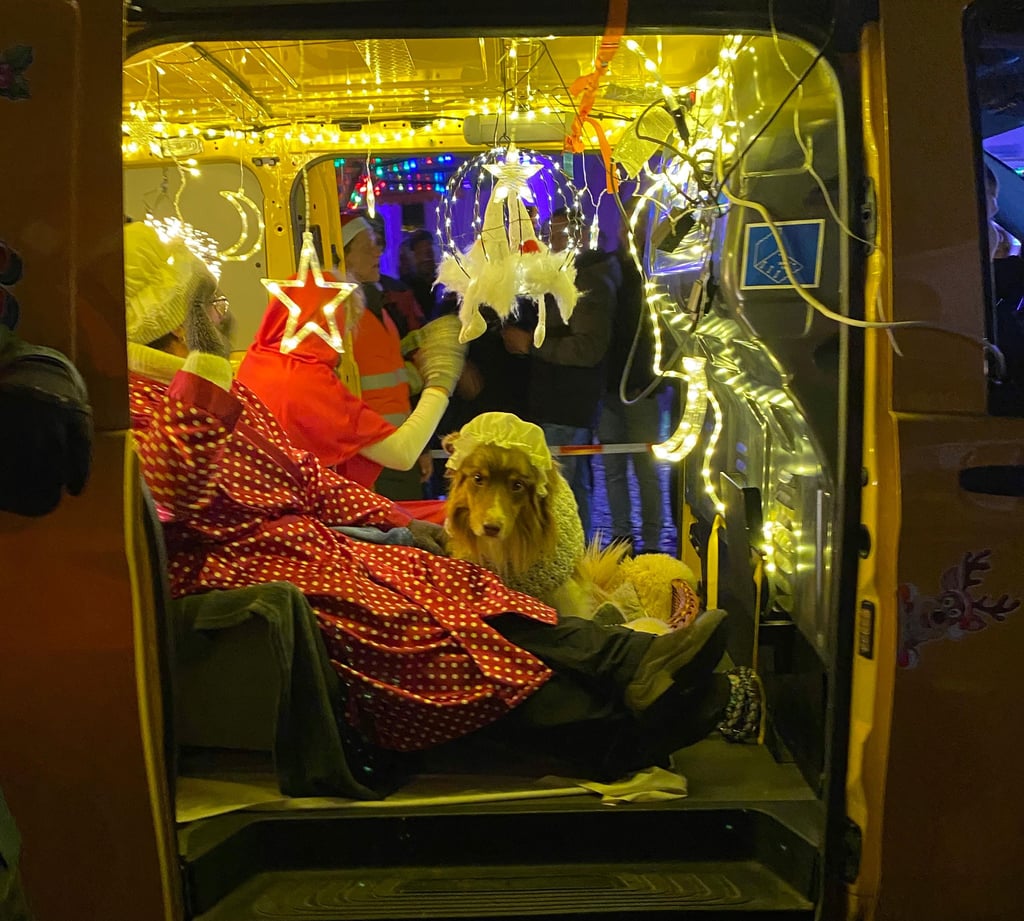 Manni war als böser Wolf vom Rotkäppchen wieder im Umzug dabei.