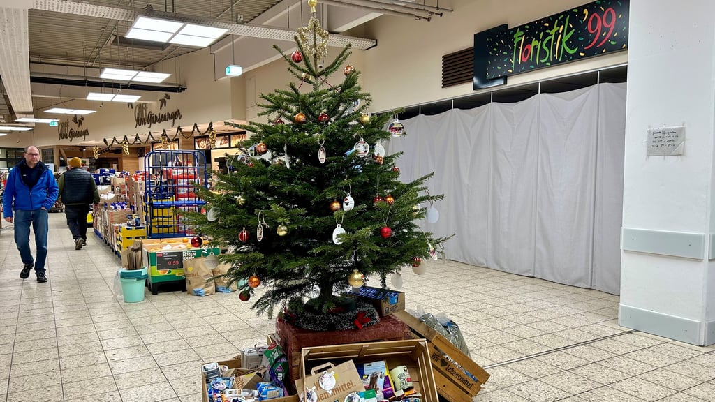 Ein besonderer Wunschbaum steht im E-Center am Haldensleber Gänseanger. An Weihnachten freuen sich auch die Vierbeiner über kleine Geschenke und Spenden.