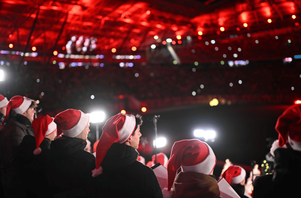 Das Weihnachtssingen in der Red Bull Arena.