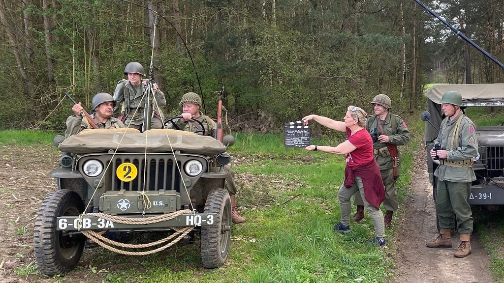 Dreharbeiten für den Film "Ein Tag im April" in Colbitz.