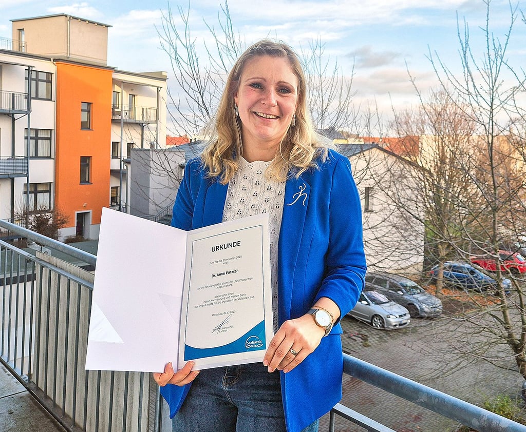 Anne Pötzsch wurde für ihr Engagement im Tanzstudio Leuna/Merseburg geehrt. 