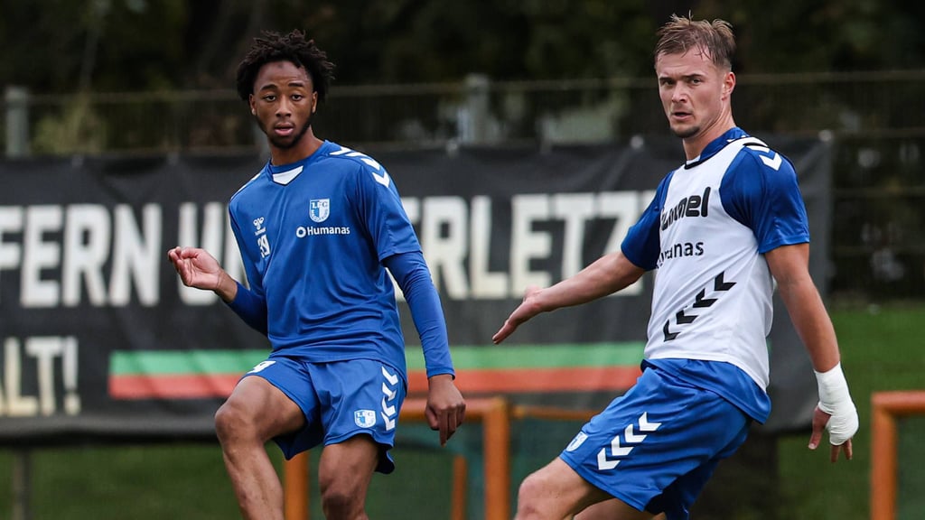Für Kandet Diawara (l.) und Alexander Ahl-Holmström verlief die Hinrunde beim 1. FC Magdeburg enttäuschend.