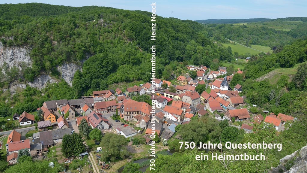 Der Einband des neuen Buches von Heinz Noack: „750 Jahre Questenberg - ein Heimatbuch“.