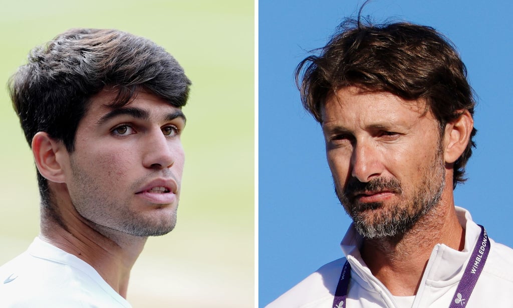 Gehen künftig getrennte Wege: Tennisstar Carlos Alcaraz (l) und Trainer Juan Carlos Ferrero