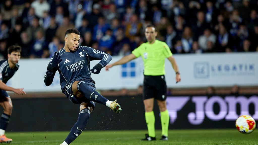 Kylian Mbappé traf gegen Talavera gleich zweimal für Real Madrid.