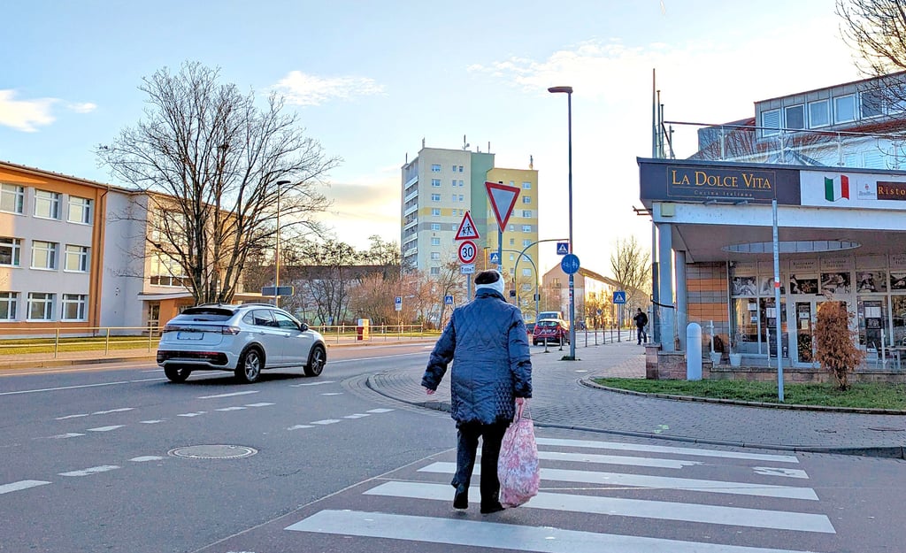 Trotz der nun geschlossenen Lidl-Filiale in der Straße des Friedens hat Merseburg-Süd laut Konzept eine gute Infrastruktur wie etwa Einkaufszentrum (rechts) und Grundschule (links).