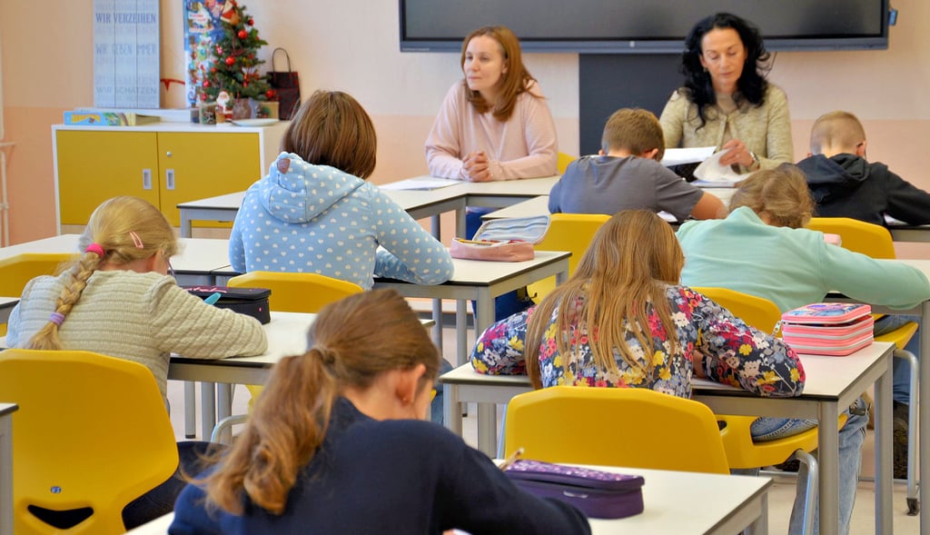 Beim Wissenstest zum Aufnahmeverfahren der Freien Sekundarschule Güsten.