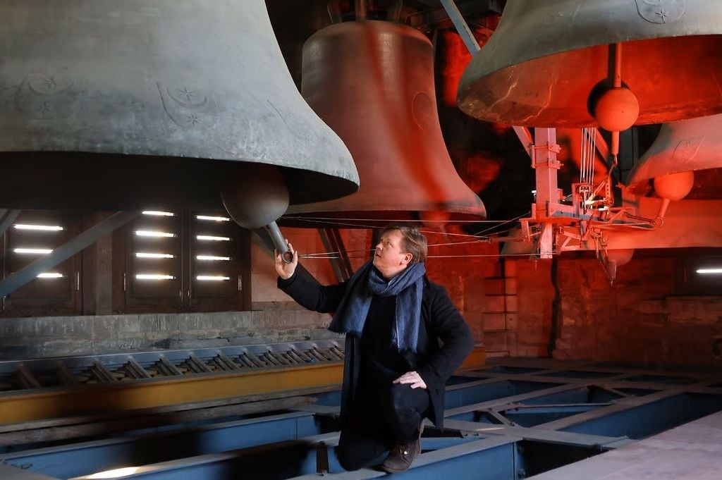 Waren am dritten Advent auf dem Markt kaum zu hören: die Glocken des Europa-Carillon im Roten Turm