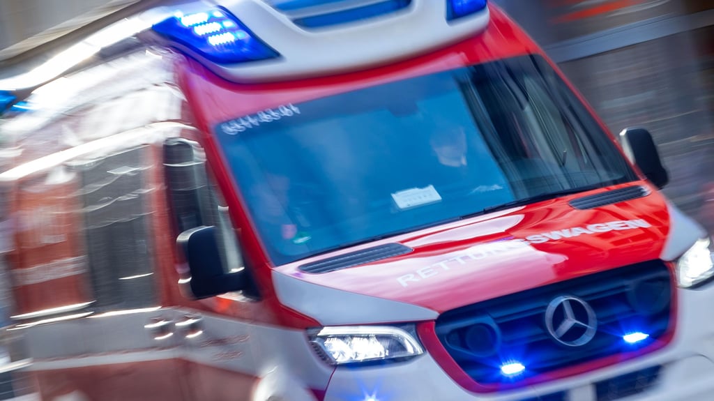 Rettungsdienst und Eisleber Feuerwehr waren am Mittwoch im Einsatz, da aus einem Behälter im Veterinäramt der Lutherstadt Natriumhydroxid ausgetreten war. 