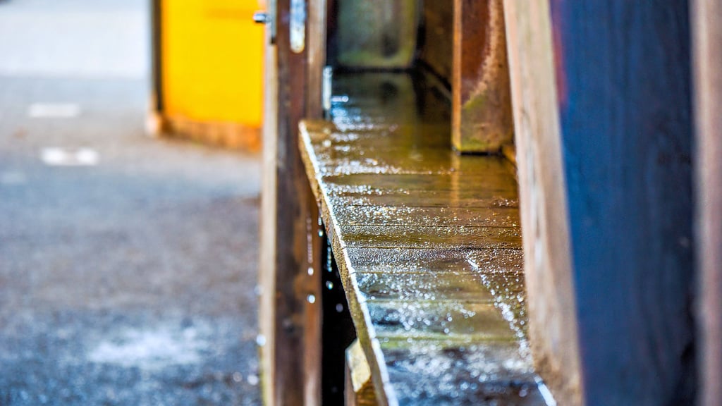 Nicht überall sollte es am Gradierwerk in Bad Dürrenberg tropfen. Die Lecks sollen im kommenden Jahr geschlossen werden. 