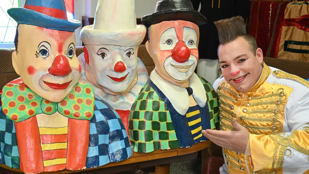 Clown Hansi im Zirkusmuseum Magdeburg. 