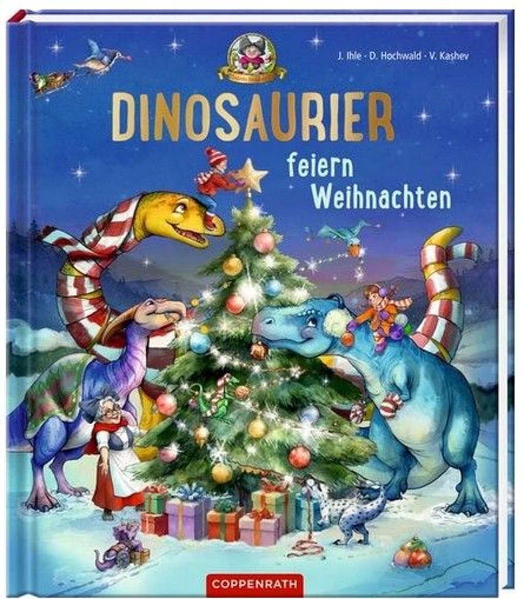 Dinosaurier feiern Weihnachten, von Dominik Hochwald, Jörg Ihle und Vesselin Kashev, ab 3 Jahre, ISBN: 978-3-649-65079-9