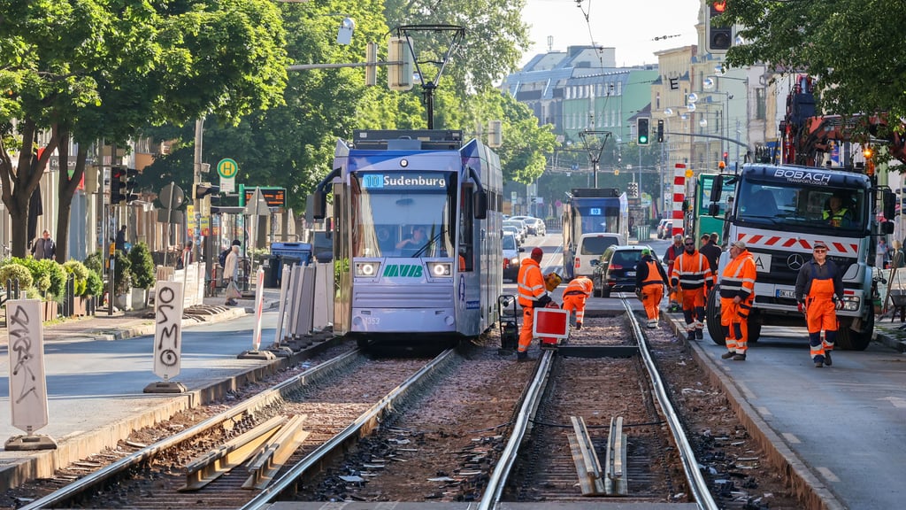 Magdeburg-Sudenburg war auch von MVB-Baustellen 2025 betroffen.