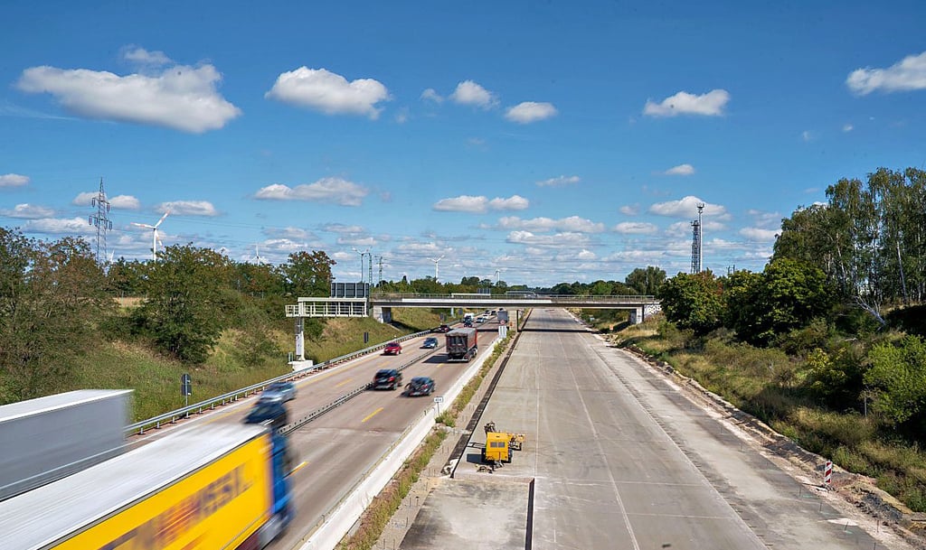 Die A9 bei Coswig ist wieder vollständig freigegeben.