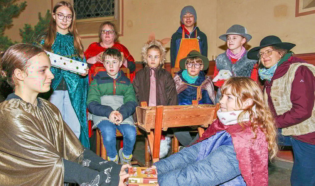 Bei der Krippenspielprobe in der Nienburger Stadtkirche am vergangenen Donnerstag.