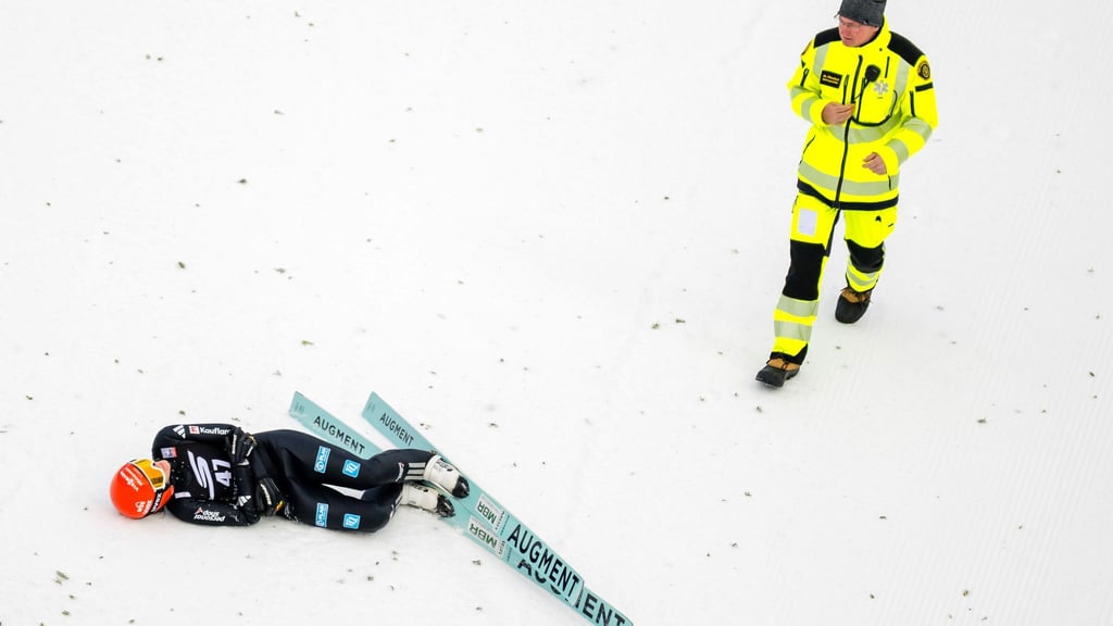 Selina Freitag sprang weit, stürzte dann aber.